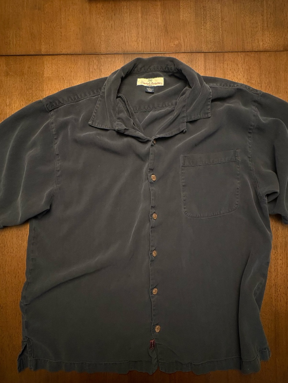 Tommy Bahama Men's Short-Sleeve Button-Down Shirt - Charcoal